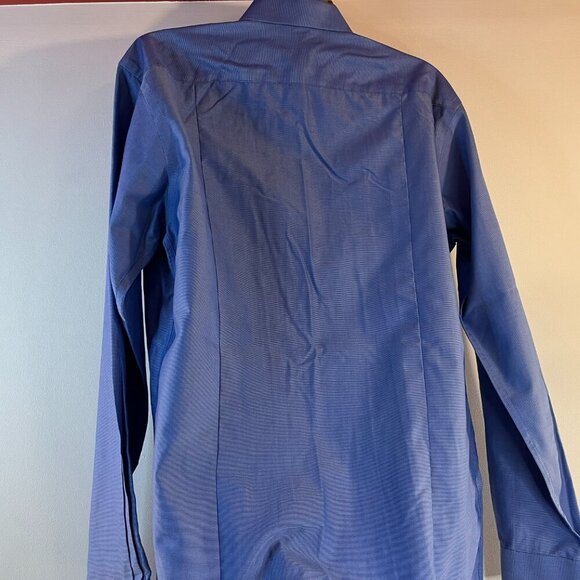 Pronto Uomo Men's Medium Blue Dress Shirt - Size 16.5 36-37 Tall - Picture 4 of 6